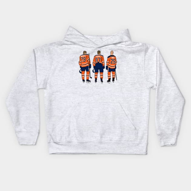 the big 3 from edmonton Kids Hoodie by rsclvisual